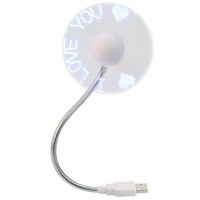 A-szcxtop USB LED Cooling Flashing Fan Programmable Edit Word for PC Laptop Notebook Desktops Blue lights - B01CN5CCB4